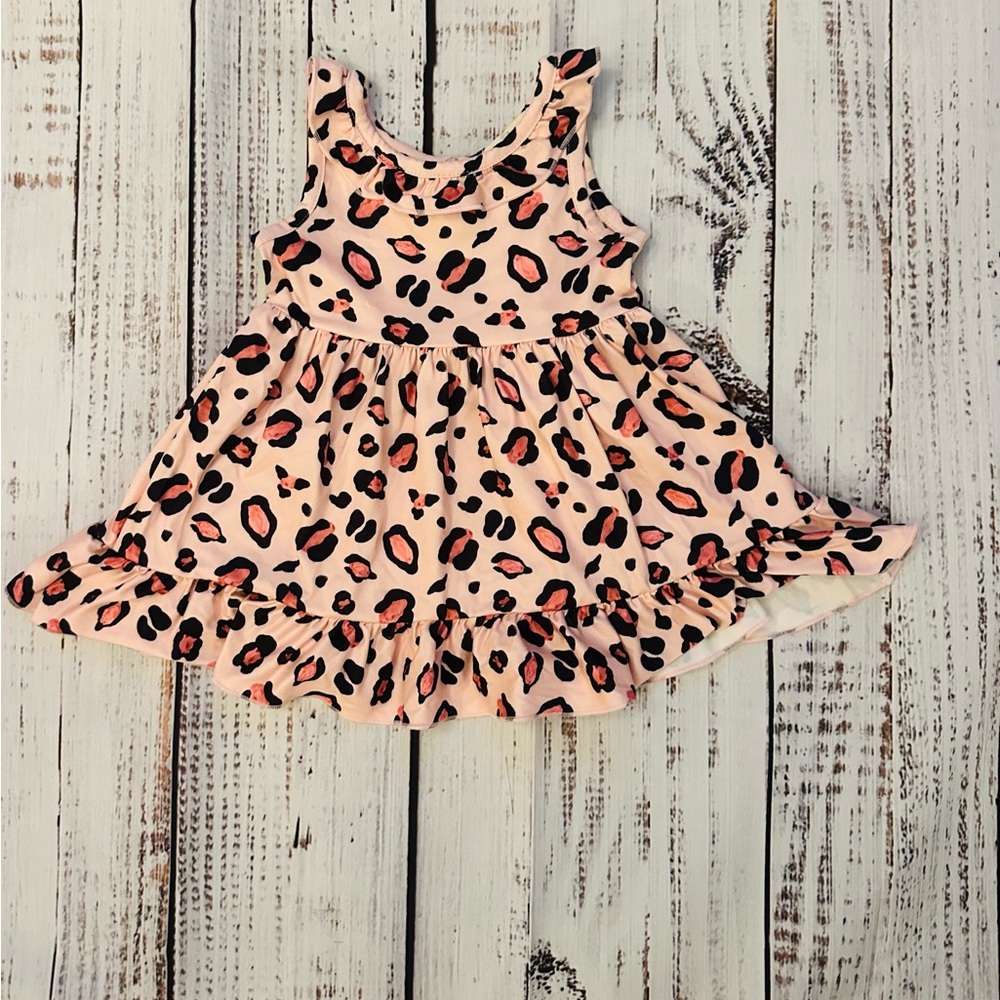 Marie Nicole Leopard Print Ruffle Dress